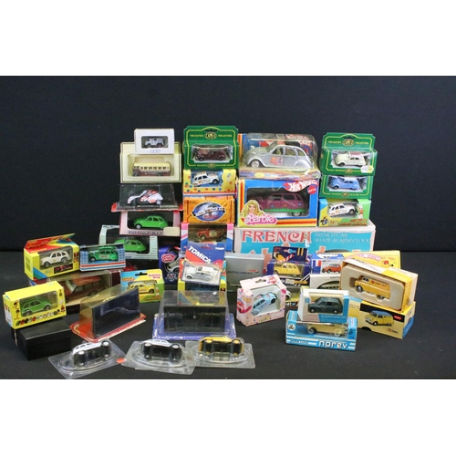 1077 - Around 40 diecast / plastic / tin plate Citroen 2CV models to include Mattel Hot Wheels Dyane Barbie... 