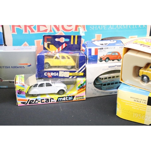 1077 - Around 40 diecast / plastic / tin plate Citroen 2CV models to include Mattel Hot Wheels Dyane Barbie... 