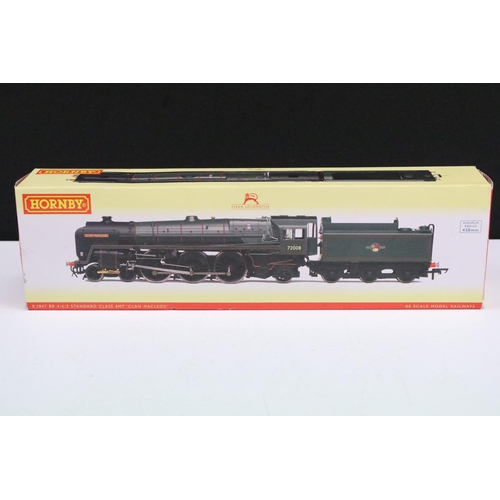 166 - Boxed Hornby OO gauge DCC Fitted R2847X BR Late Standard Class 72008 Clan Macleod (decoder fitted) l... 