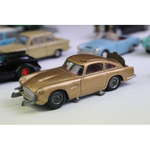 1331 - Nine Triang Spot On play worn diecast models to include Friskysport, Austin Taxi FX4, Austin Healey ... 