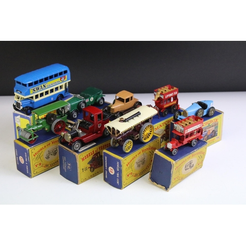 1335 - Nine boxed Matchbox Models of yesteryear diecast models to include Y5 1929 Leyland Titan, Y11 1912 P... 