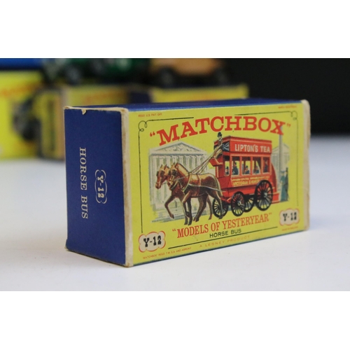 1335 - Nine boxed Matchbox Models of yesteryear diecast models to include Y5 1929 Leyland Titan, Y11 1912 P... 