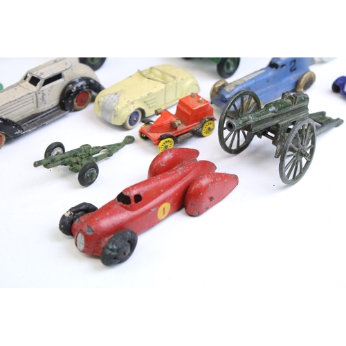 1336 - 27 early to mid 20th C playworn diecast models to include Tootsietoy, Dinky, Dinky Dublo and Britain... 