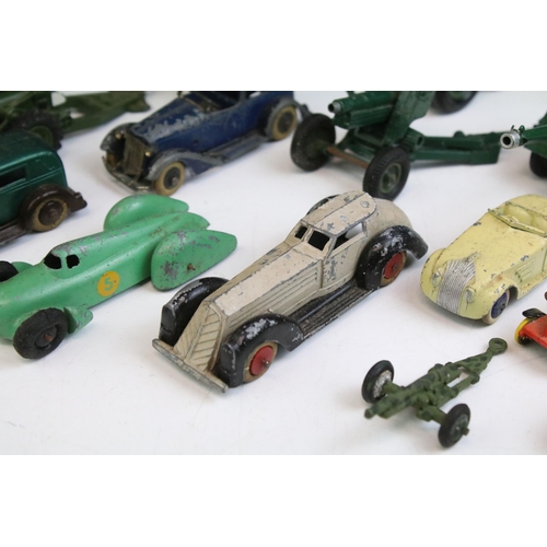 1336 - 27 early to mid 20th C playworn diecast models to include Tootsietoy, Dinky, Dinky Dublo and Britain... 