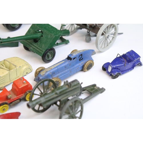 1336 - 27 early to mid 20th C playworn diecast models to include Tootsietoy, Dinky, Dinky Dublo and Britain... 