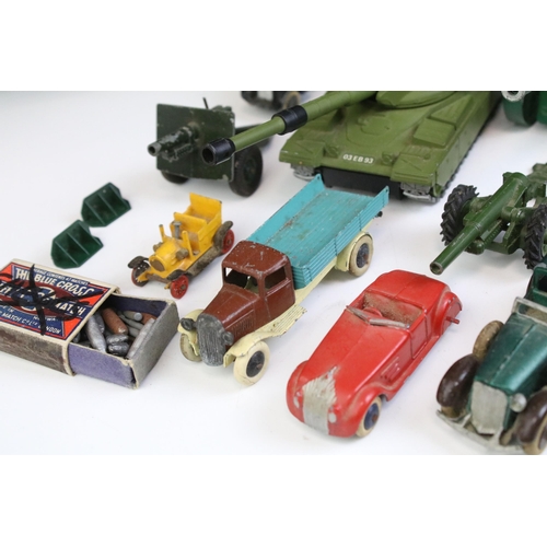 1336 - 27 early to mid 20th C playworn diecast models to include Tootsietoy, Dinky, Dinky Dublo and Britain... 