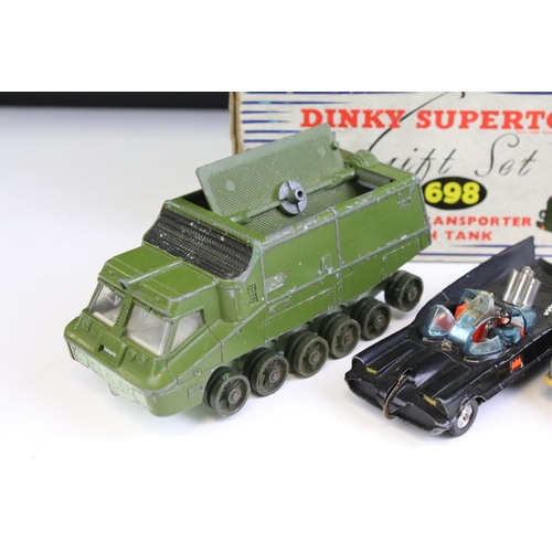 1339 - Boxed Dinky Supertoys 698 Tank Transporter With Tank Gift Set diecast model (diecast gd overall with... 