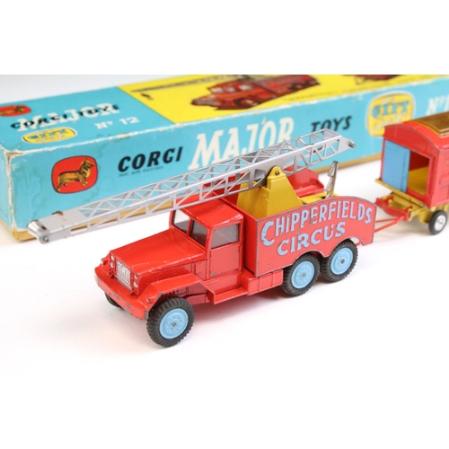 1341 - Four boxed mid 20th C diecast models to include Corgi Major Gift Set No 12 Chipperfield Circus Crane... 