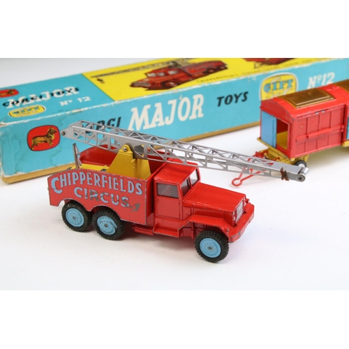 1341 - Four boxed mid 20th C diecast models to include Corgi Major Gift Set No 12 Chipperfield Circus Crane... 