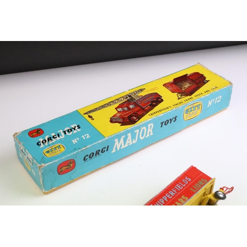 1341 - Four boxed mid 20th C diecast models to include Corgi Major Gift Set No 12 Chipperfield Circus Crane... 