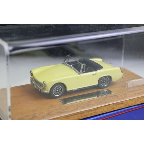 1342 - Two boxed / cased RAE Models diecast models to include KED046 Austin Healey Frog Eye Sprite Finished... 