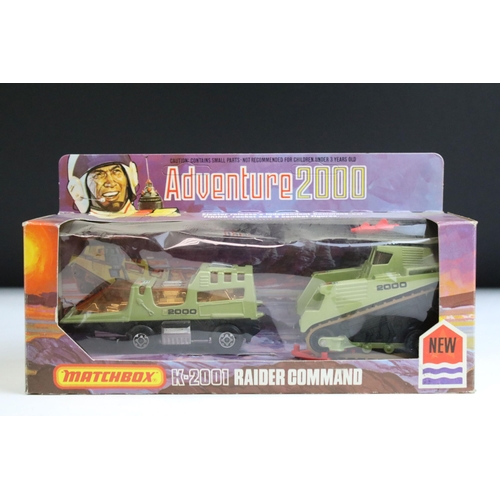 1343 - Boxed Matchbox Adventure 2000 K-2001 Raider Command diecast model, missing figures, diecast vg with ... 