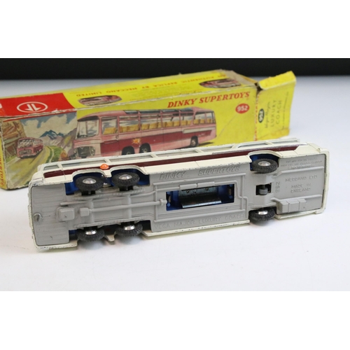 1344 - Boxed Dinky Supertoys 952 Vega Major Luxury Coach diecast model (paint chips, tatty box), plus The L... 