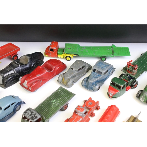 1345 - 22 Pre war to mid 20th C play worn diecast models to include CIJ, Crescent, Timpo, Charbens, TT, Rob... 