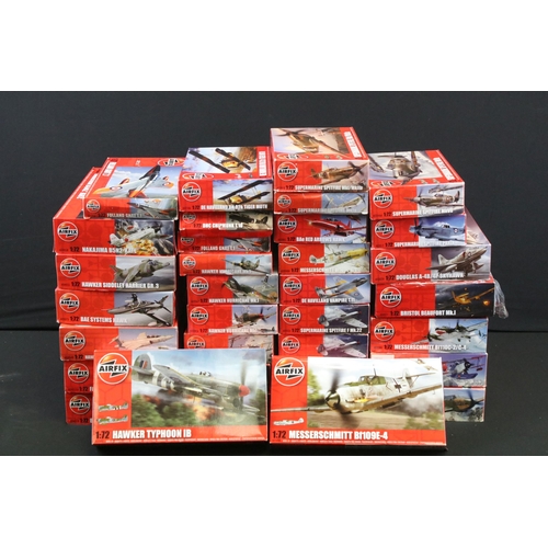 315 - 34 Boxed Airfix 1/72 plastic military model plane kits to include A04019 Bristol Beaufighter TF:X, A... 