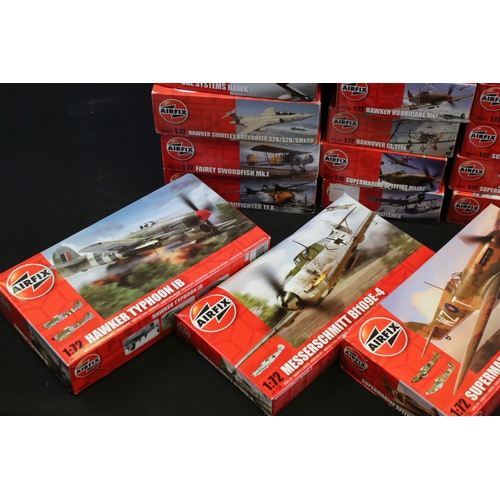 315 - 34 Boxed Airfix 1/72 plastic military model plane kits to include A04019 Bristol Beaufighter TF:X, A... 