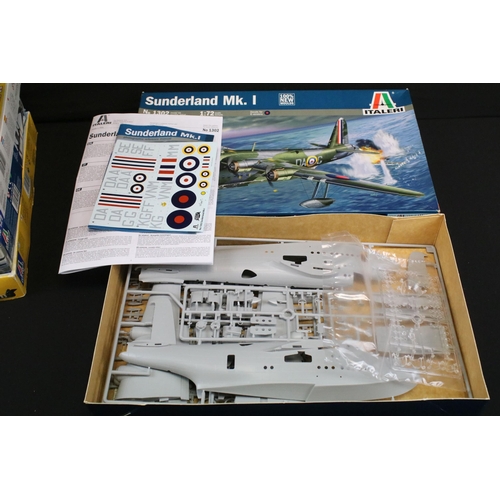 316 - 12 Boxed Italeri 1/72 plastic model plane kits to include 127 C-47 Skytrain, 1335 Stirling MK I, 130... 