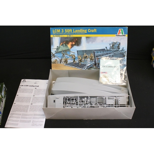 317 - 11 Boxed Italeri 1/35 plastic model kits to include 6436 LCM 3 50ft Landing Craft, 6466 DUKW British... 