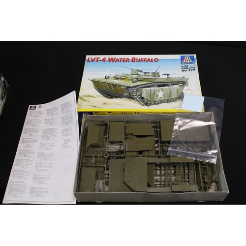 317 - 11 Boxed Italeri 1/35 plastic model kits to include 6436 LCM 3 50ft Landing Craft, 6466 DUKW British... 