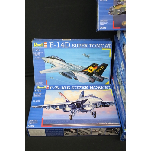 330 - 20 Boxed Revell 1/72 plastic model military plane & helicopter kits to include 04295 Avro Lancaster ... 