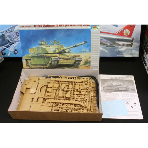 331 - 13 Boxed 1/32 - 1/35 Trumpeter plastic military model kits to include 03207 Fairey Swordfish Mk I, 0... 