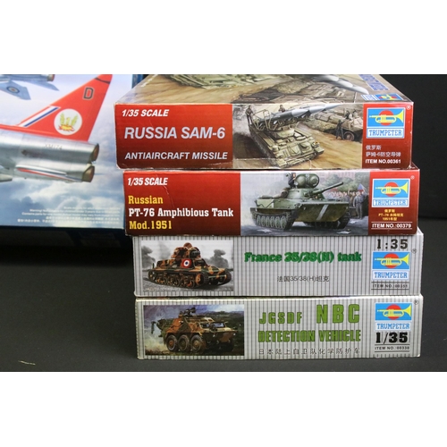 331 - 13 Boxed 1/32 - 1/35 Trumpeter plastic military model kits to include 03207 Fairey Swordfish Mk I, 0... 