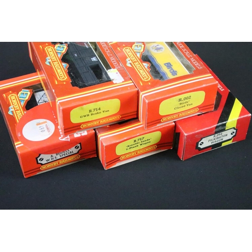 123 - 16 Boxed Hornby OO gauge items of rolling stock to include R731 Gulf Tank Wagon, R449 LNER Clerestor... 