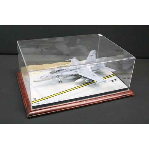 1064 - Two cased aircraft model dioramas to include a Shaba F-117A Stealth Desert Storm by Ian Ruscoe showi... 