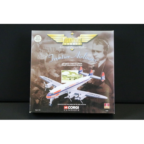 1067 - Nine boxed Corgi Aviation Archive diecast models to include ltd edn 1/72 AA32501 Vought F4U-1A Corsa... 