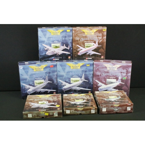 1070 - Eight boxed 1/144 scale Corgi Aviation Archives diecast models to include 47601, 47206, 47103, 47402... 