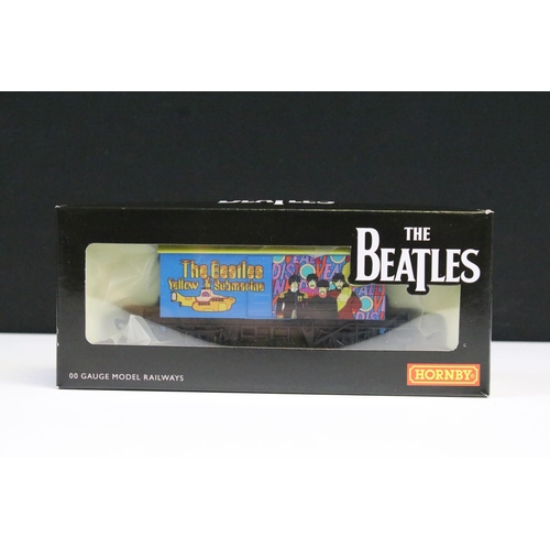 172 - Set of 4 boxed Hornby OO gauge The Beatles LWB Vans to include R6008 Sgt Pepper, R6009 Help!, R60010... 