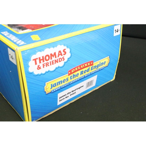 138 - Boxed Bachmann G scale Thomas & Friends Deluxe 91403 James the red engine locomotive