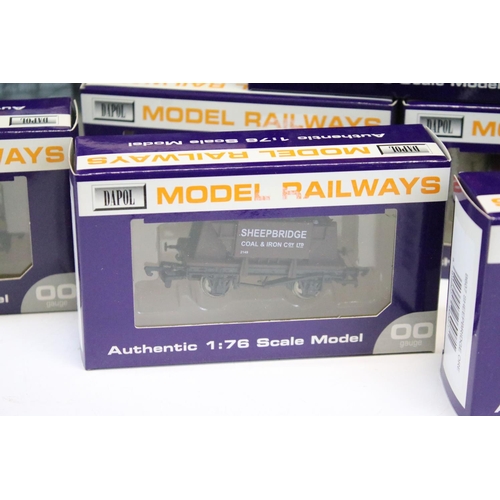 181 - 24 Boxed Dapol OO gauge items of rolling stock to include B647 Star Salt Van, B661 Bedwas  Coke 9 Pl... 