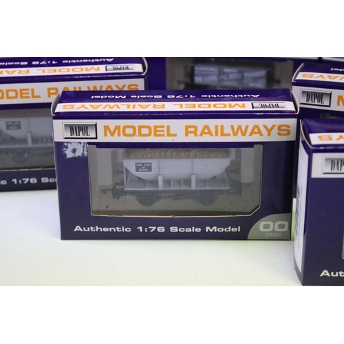 181 - 24 Boxed Dapol OO gauge items of rolling stock to include B647 Star Salt Van, B661 Bedwas  Coke 9 Pl... 