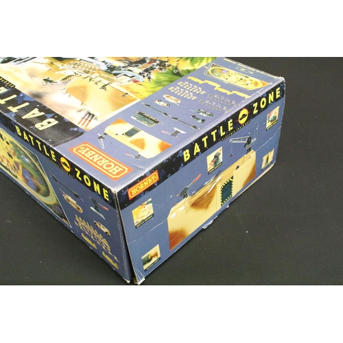 185 - Boxed Hornby OO gauge T1501 Battle Zone electric train set, complete and ex