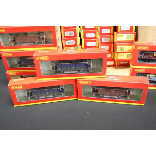 188 - 53 Boxed Hornby OO gauge items of rolling stock to include R6287C Mainline YGB Seacow weathered, R63... 