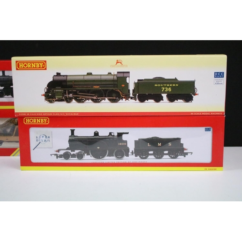 189 - Four boxed Hornby OO gauge locomotives to include ltd edn R2683 LMS 4-2-2 Caledonian Single 14010, R... 