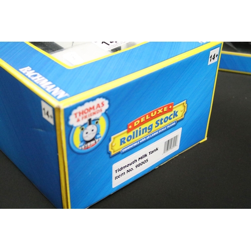 141 - Three boxed Bachmann G scale Thomas & Friends Deluxe items of rolling stock featuring 2 x Emily's Co... 