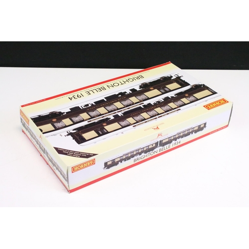 148 - Boxed Hornby OO gauge R2987 Brighton Belle 1934 Train Pack, complete, plus 3 x boxed Hornby Brighton... 