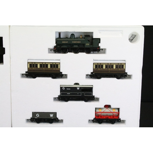 149 - Four boxed Hornby OO gauge train sets to include R1000 GWR Mixed Traffic, R1039 Flying Scotsman (No ... 