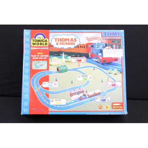 156 - Group of Tomy Thomas & Friends model railway to include Tomica World 7409 Talk n Action Magic Rail S... 