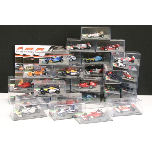 1285 - 38 Boxed Panini 1/43 Formula 1 diecast model cars to include Mario Andretti's 1978 Lotus 79, Miks Ha... 