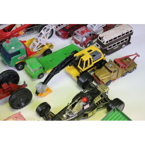 1286 - Around 30 play worn diecast models from the 1960s onwards to include Triang Spot On, Corgi, Lonestar... 