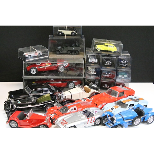 1291 - 13 Cased diecast models to include mainly IXO models featuring Austin FX3 1954, Berliet 11CV Dauphin... 