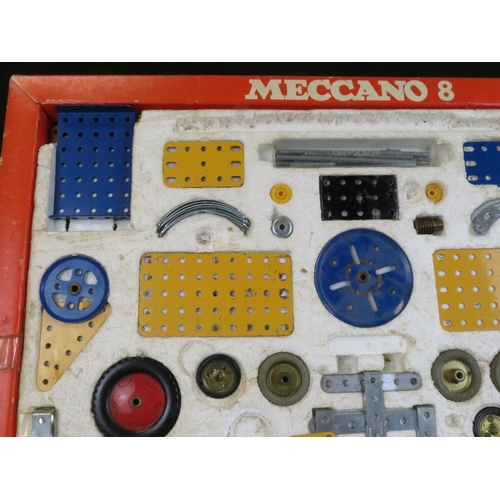 361 - Boxed Meccano Set No. 8 with contents appearing complete and contained within two polystyrene inner ... 