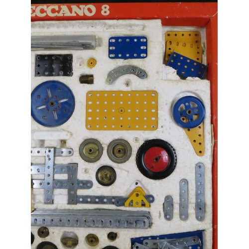 361 - Boxed Meccano Set No. 8 with contents appearing complete and contained within two polystyrene inner ... 