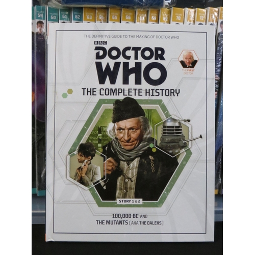 372 - Near complete collection of 89 Dr Who The Complete History Hardback Books published by Hachette from... 