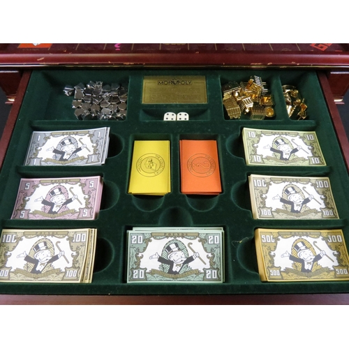 393 - Franklin Mint Collectors Edition Monopoly Board Game with original 22ct gold plated game tokens, Mon... 