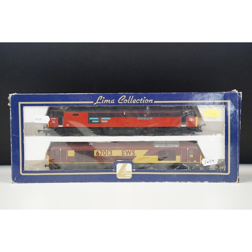 31 - Boxed Lima OO gauge L204931 Set Two Locomotives Class 67013 EWS + Class 47738 Bristol Barton Hall