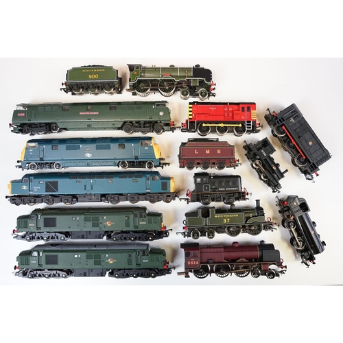 76 - 13 OO gauge locomotives to include Hornby Western Yeoman, Mainline Kelly, Hornby Eton etc